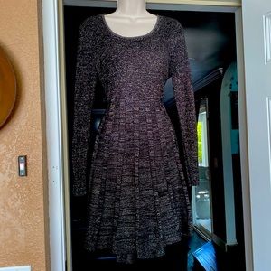 ✨💖Rockabilly Retro Vintage Black w/Gold Sparkle~Holiday Winter Dress~XL💖✨